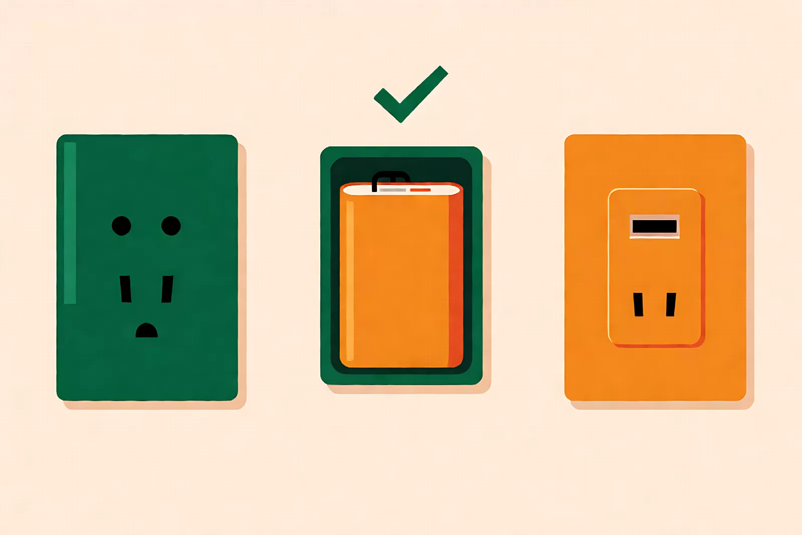 公共充电安全做法：墙上插座、自带充电宝、公共 USB 口三个选项中，自带充电宝被标为推荐
